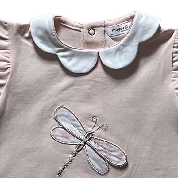 Girls 6-9M Pink Sleeve-Less Onesie - Picture 2 of 4